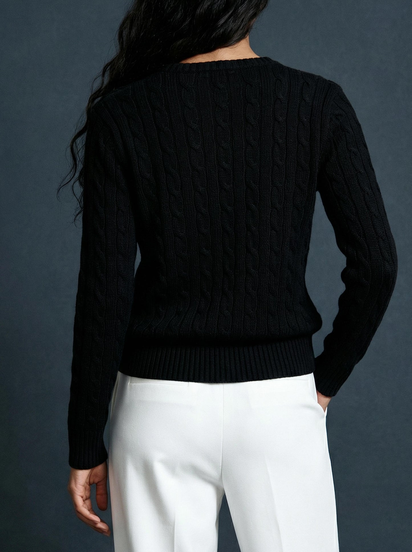 Hand Knitted Sweater Black
