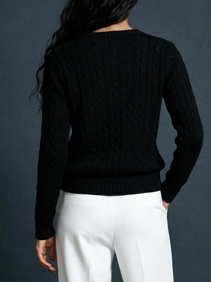 Hand Knitted Sweater Black