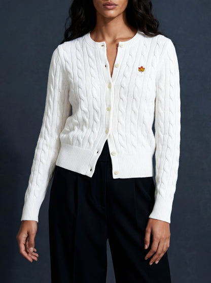 White Winter Cardigan