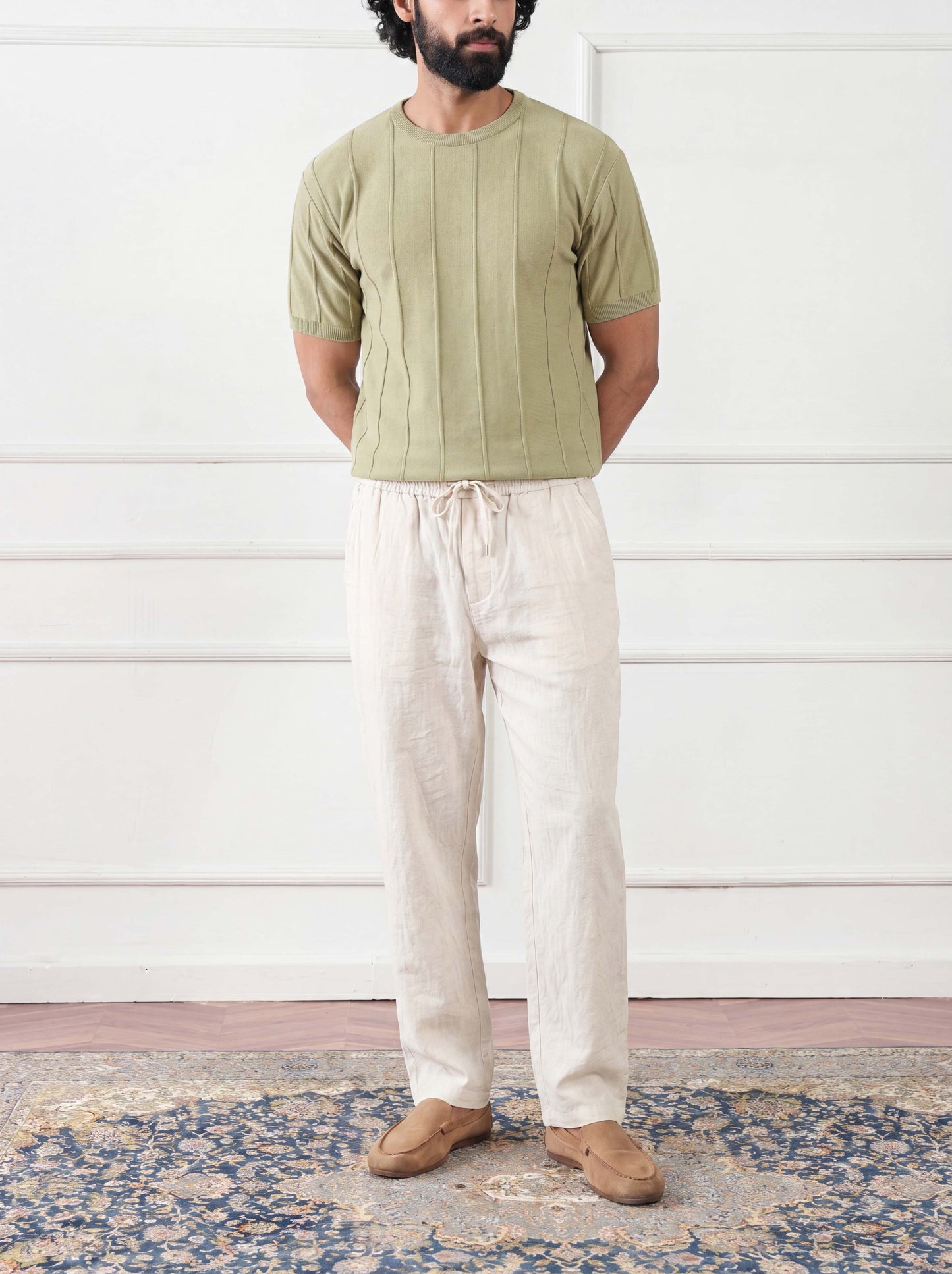 Ribbed Knit Tee Tarragon Sage