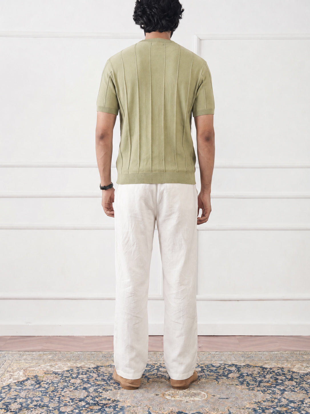 Ribbed Knit Tee Tarragon Sage